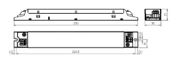 Драйвер для светодиодов линейный 26-46W/200-350мА 40-130V | DIP-переключатель | ECXe 350.618 | - Vossloh-Schwabe. Фото 4