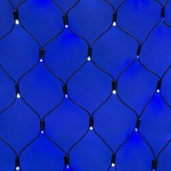 ULD-N2015-288-SBK WHITE-BLUE IP67 Сетка светодиодная, статическое свечение, 2x1.5м, Соединяемая, 288 светодиодов, Бело-синий свет, Провод черный.