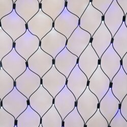 ULD-N2015-288-SBK WHITE-BLUE IP67 Сетка светодиодная, статическое свечение, 2x1.5м, Соединяемая, 288 светодиодов, Бело-синий свет, Провод черный.