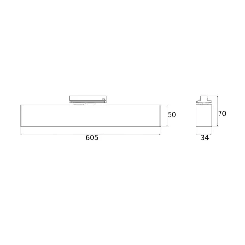 Трековый светодиодный светильник для однофазного шинопровода X-Line 20W 4200K черный матовый X-Line черный матовый 20W 4200K (LTB54) однофазный - фото 5