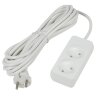 S-CU2-5 WHITE Удлинитель серии Ultra, шнур 5м., 2 гнезда, 10A, б-з, Белый, TM Uniel - фото 1