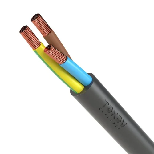 Провод TOKOV ELECTRIC ПВС 3х1(2х1+1х1) 380В Ч (бухта) (м) 1945489 - фото