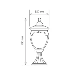 Ландшафтный светильник Andromeda S черное золото IP44 GLYF-8024S черное золото (027999)