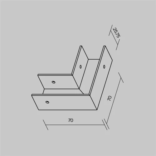 Коннектор угловой для профиля Elasity IP (Белый) - фото 2