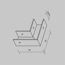 Коннектор угловой для профиля Elasity IP (Белый) O-TR001-AC90-W