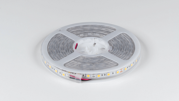Светодиодная лента LUX, 5050, 60 LED/м, 14,4 Вт/м, 12В, IP65, Нейтральный белый (4000K), DSG560-12-NW-65. Фото 3