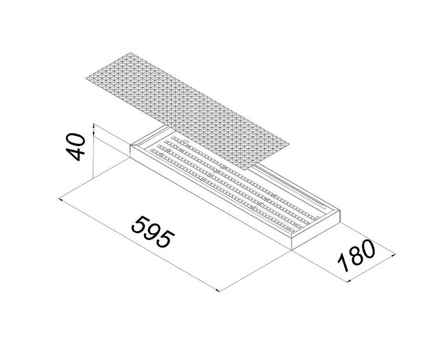 Подвесной офисный светодиодный светильник 40 Вт IP20 595x180x40 мм 4000К Призма - фото 2