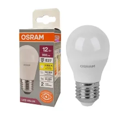 Лампа светодиодная LV 12SW/3000K (=100W) E27 | LED Value 2Y | Шарик | - OSRAM