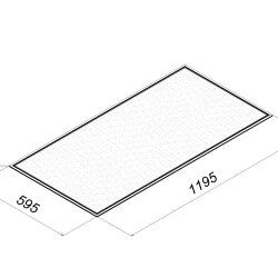 Светодиодная панель 1195x595x10 мм 76 Ватт с серой рамкой 6000К с Бап-1