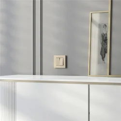 W0012911/ Рамка на 1 пост Slab (шампань софт) W0012911