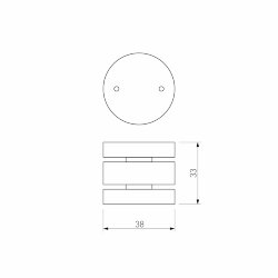 Коннектор круглый шарнирный для накладного шинопровода Slim Magnetic 85010/00