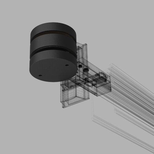 Коннектор круглый шарнирный для накладного шинопровода Slim Magnetic - фото 1