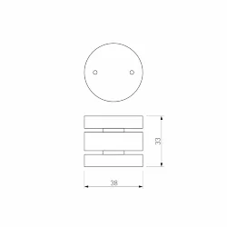 Slim Magnetic Коннектор круглый шарнирный для накладного шинопровода (чёрный) 85010/00 85010/00 (063966)