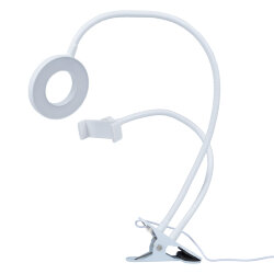 ULK-F51-8W-SW-DIM IP20 WHITE Светильник светодиодный, с диммером и штативом для телефона, Серия Backstage, Теплый свет3000К-Белый свет4000К-Дневной свет6500К, Белый, TM Uniel