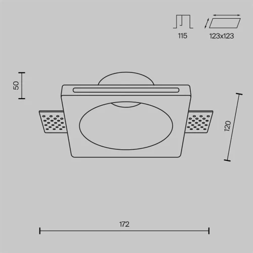 Встраиваемый светильник Gyps Modern GU10 10Вт (Белый) - фото