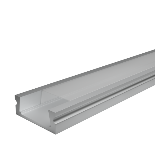 Профиль алюминиевый накладной WOLTA WAP-S-24/6/2000-A серый 6х23.8х2000мм - фото 1.