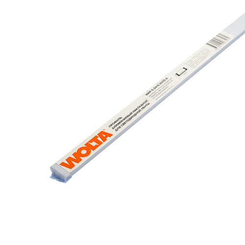 Профиль алюминиевый накладной WOLTA WAP-S-24/6/2000-A серый 6х23.8х2000мм - фото 6.