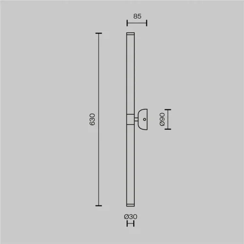 Настенный светильник (бра) Ось / Axis 3000К 16Вт (Белый) MOD106WL-L16W3K - фото 9