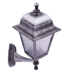 UUL-A01S 60W-E27 IP44 BLACK SILVER Светильник уличный, под лампу Е27, Архитектурный накладной, Корпус темно-серебристый, TM Uniel