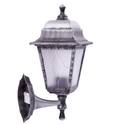 UUL-A01S 60W-E27 IP44 BLACK SILVER Светильник уличный, под лампу Е27, Архитектурный накладной, Корпус темно-серебристый, TM Uniel