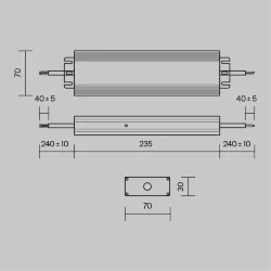 Источник напряжения 48В 150Вт IP67 PSL008 (Серебро) PSL008-150W-48V-IP67