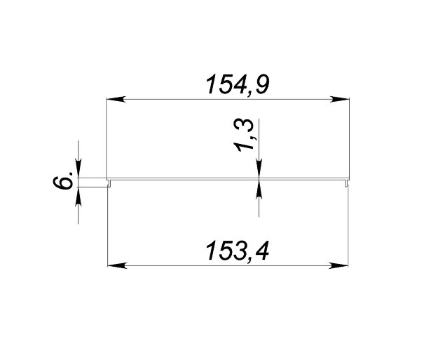 Рассеиватель поликарбонатный для профиля LC-LRM-P155-6 прозрачный - фото 2