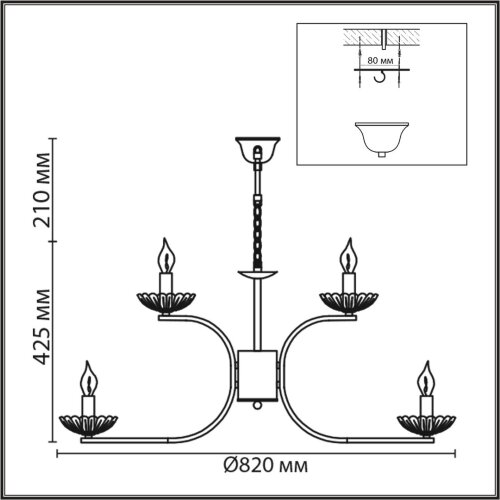 Люстра «LUMION» 8155/9, серия: LOLINA (крепление на крюк). Фото 3.