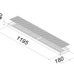 Универсальный офисный светодиодный светильник 80 Вт IP20 1195x180x40 мм 4000K Призма