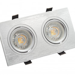 Встраиваемый светильник, IP 20, 10 Вт, GU5.3, LED, серый, пластик, Denkirs DK3022-CM