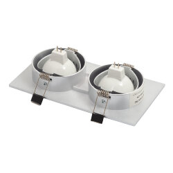 Встраиваемый светильник, IP 20, 10 Вт, GU5.3, LED, серый, пластик, Denkirs DK3022-CM