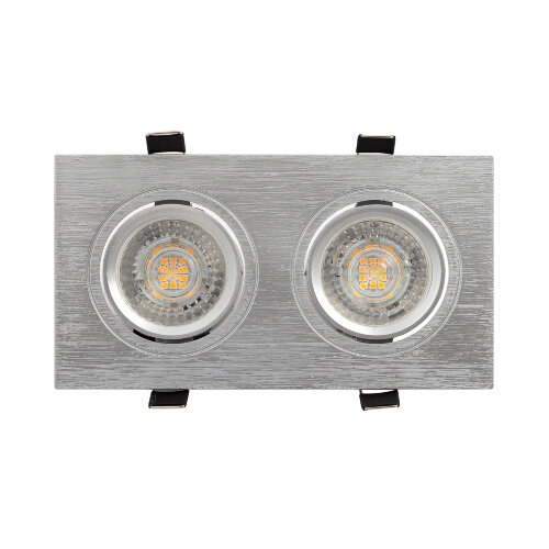 DK3022-CM Встраиваемый светильник, IP 20, 10 Вт, GU5.3, LED, серый, пластик.