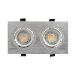 Встраиваемый светильник, IP 20, 10 Вт, GU5.3, LED, серый, пластик, Denkirs DK3022-CM