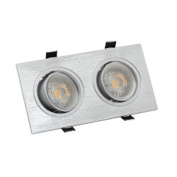 Встраиваемый светильник, IP 20, 10 Вт, GU5.3, LED, серый, пластик, Denkirs DK3022-CM