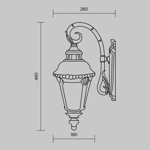 Настенный светильник (бра) Гоири / Goiri E27х1 60Вт IP 44 (Бронза Антик) O029WL-01BZ - фото 8