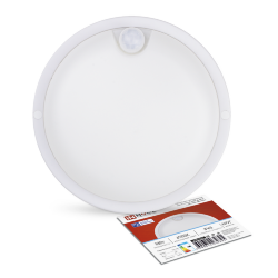 Светильник светодиодный герметичный СПП-Д-КРУГ 18Вт 230В 6500К 1440Лм с датчиком движения IP65 IN HOME