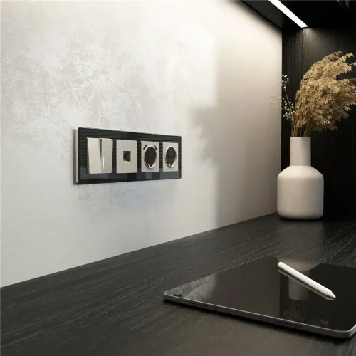 Накладка для розетки USB (дымчатый) W1279504 - фото 3