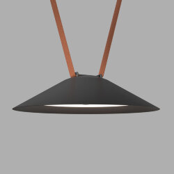 Cветильник для трека-ремня Belty, серия Flow, со светодиодом, D300*H71мм, 48V DC, 20W, RA90, 120°, 4000K, IP20, черный, алюминий, Denkirs DK5564-BK