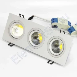 Светодиодный светильник встраиваемый 99.3 series white housing BW154 (15W,220V,day white)