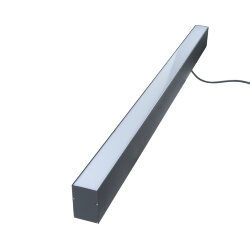 ULO-K10D 60W-5000K-L120-H IP40 BLACK Светильник линейный светодиодный подвесной, Белый свет 5000K, 5600Лм, Алюминий, Цвет черный, TM Uniel