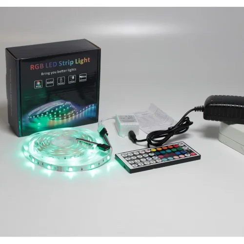 Набор светодиодной ленты 5XRGB30-A03 X13 (12V, RGB 30led/m 5m, IR, адаптер 220V, IP20) - фото III