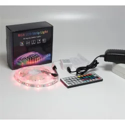 Набор светодиодной ленты 5XRGB30-A03 X13 (12V, RGB 30led/m 5m, IR, адаптер 220V, IP20)