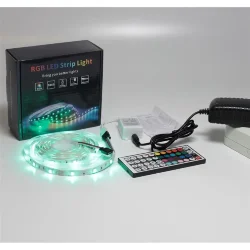Набор светодиодной ленты 5XRGB30-A03 X13 (12V, RGB 30led/m 5m, IR, адаптер 220V, IP20)