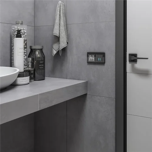 Рамка из стекла на 2 поста Favorit черный W0021108 - фото 5