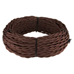 Ретро кабель витой  3х1,5 коричневый 50 м W6453514