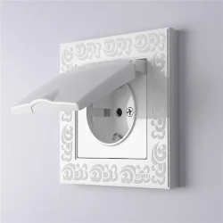 W0012301/ Рамка на 1 пост Flock (белый) W0012301