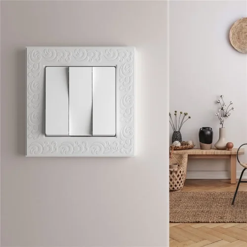 W0012301/ Рамка на 1 пост Flock (белый) W0012301 - фото 4