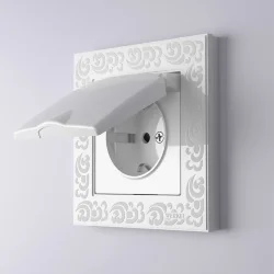 W0012301/ Рамка на 1 пост Flock (белый) W0012301