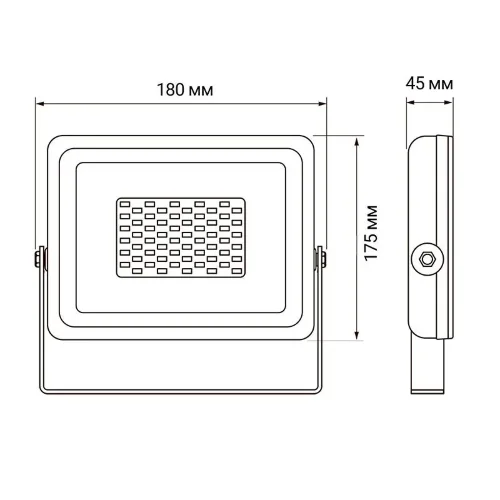 Прожектор светодиодный PFL-SC 50Вт 6500К IP65 190-260В ДО закален. матов. стекло JazzWay 5001435 - фото 2
