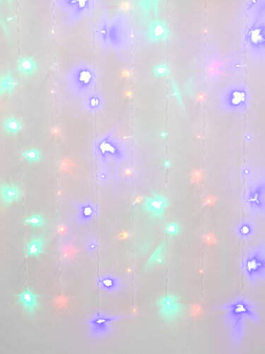 ULD-C1510-160-DTA MULTI IP20 Занавес светодиодный с контроллером, 1.5х1м, 160 светодиодов, Разноцветный свет, Провод прозрачный. - фото 3