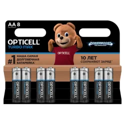 Элемент питания алкалиновый AA/LR6 (блист. 8шт) Turbo Max Opticell 6053007